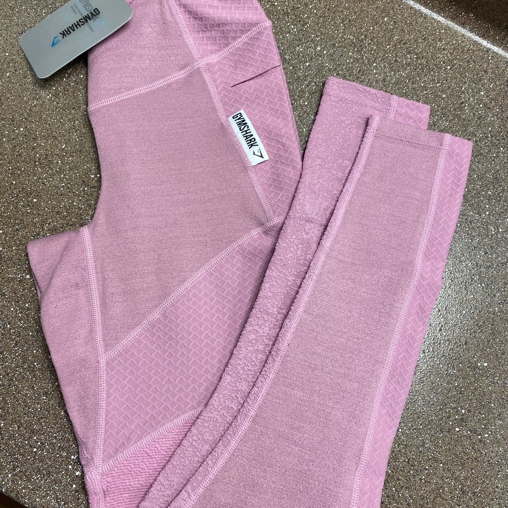 Gymshark textured pink leggings xs